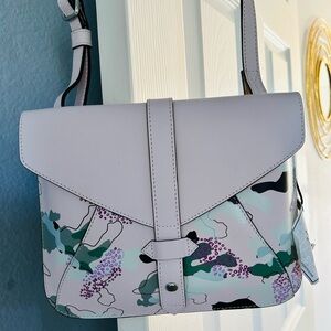 Stylish White and Green Women's Bag
